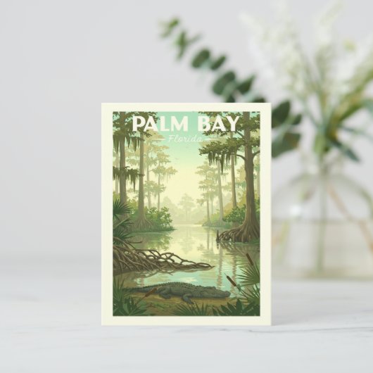 Vintage Palm Bay Florida ポストカード (スタンド正面)