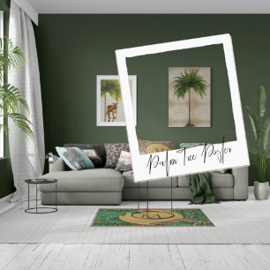 Vintage Palm Tree Tropical Elegant Marble ポスター