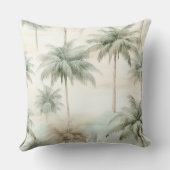 Vintage Palm Trees Throw Pillow アウトドアクッション (裏面)