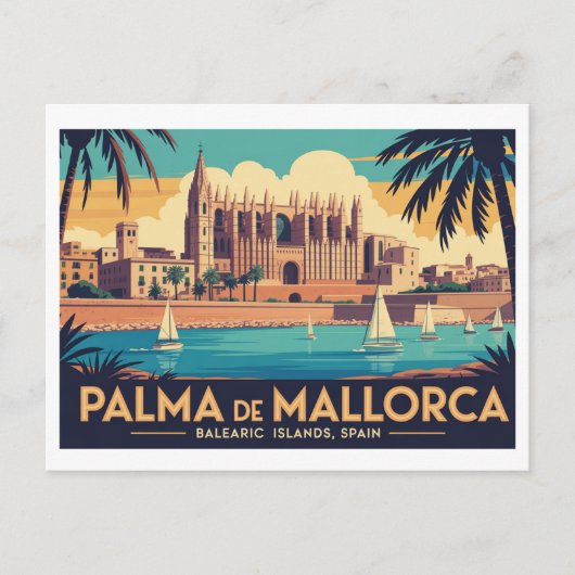 Vintage Palma de Mallorca ポストカード (正面)
