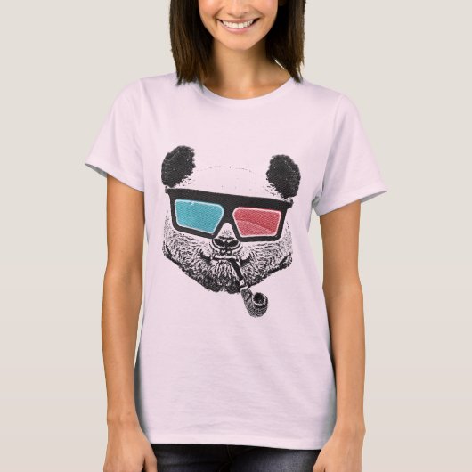 Vintage panda 3-D glasses Tシャツ (正面)