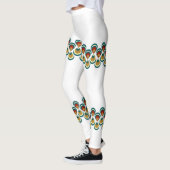 Vintage paon on white レギンス (左)