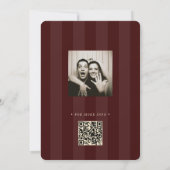 Vintage Paper Lace Burgundy Wedding 招待状 (裏面)