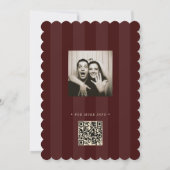 Vintage Paper Lace Burgundy Wedding 招待状 (裏面)