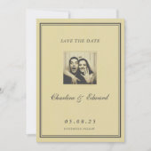 Vintage Paper Nostalgic Photoautomat Save the Date (正面)