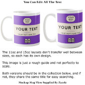 Vintage Paperback Layout Custom Name Title Purple コーヒーマグカップ