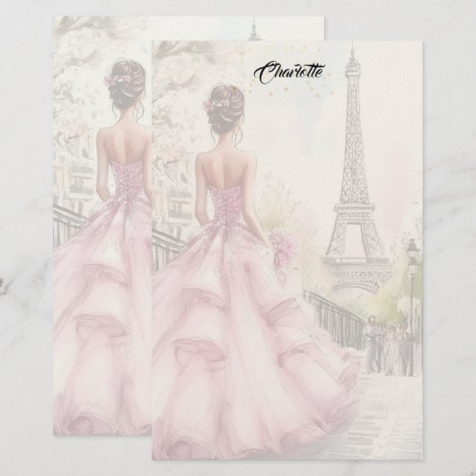 Vintage Paris  便箋 (正面/裏面)