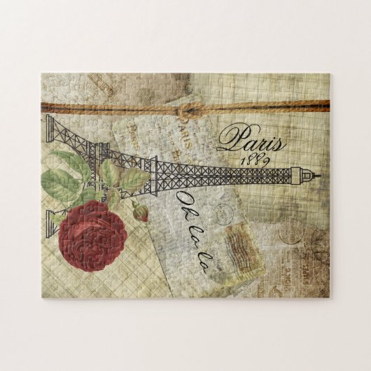 Vintage Paris Design ジグソーパズル (横)