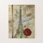 Vintage Paris Design ジグソーパズル (縦)