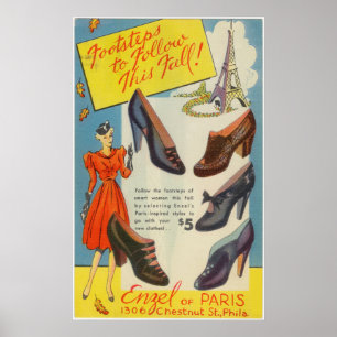 Vintage Paris Fashion Advertisement ポスター