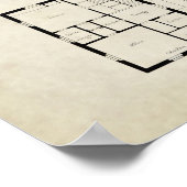 Vintage Paris France Architecture Drawing no. 2 ポスター (角)