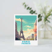 Vintage Paris, France Eiffel Tower ポストカード (スタンド正面)