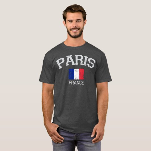 Vintage Paris France funny Tシャツ (正面フル)