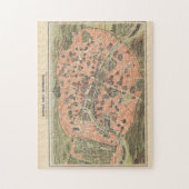 Vintage Paris France Monument Map (1882) ジグソーパズル (縦)