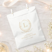 Vintage Paris Glam | Monogram Bridal Shower フェイバーバッグ (クリップ留めされた状態)