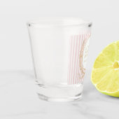 Vintage Paris Glam | Pink Stripe Bridal Shower ショットグラス (左)