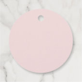 Vintage Paris Glam | Pink Stripe Bridal Shower フェイバータグ (裏面)