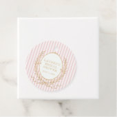 Vintage Paris Glam | Pink Stripe Bridal Shower フェイバータグ (インサイチュ)