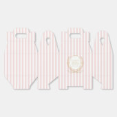 Vintage Paris Glam | Pink Stripe Bridal Shower フェイバーボックス (見開き)