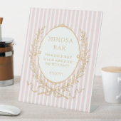 Vintage Paris Glam | Pink Stripe Bridal Shower 台座サイン (インサイチュ)