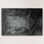 Vintage Paris Main mosaic Sacred Heart jesus ジグソーパズル (横)