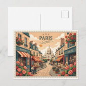 Vintage Paris Montmartre Postcard ポストカード (正面/裏面)