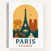 Vintage Paris Notebook – French Cathedral Design ノートブック (正面)