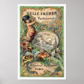 Vintage Paris Perfume Label ポスター (正面)