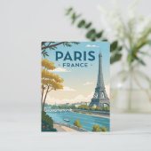 Vintage Paris Travel ポストカード (スタンド正面)