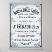 Vintage Parisian Perfume Label ポスター (正面)
