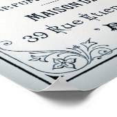 Vintage Parisian Perfume Label ポスター (角)