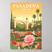 Vintage Pasadena California ポスター (正面)