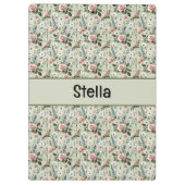 Vintage Pastel Floral Botanical Pattern クリップボード (裏面)