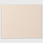 Vintage Pastel Peach Gingham Plaid Check Pattern  ラッピングペーパー (フラット)