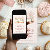 Vintage Pastel Pink & Mint Cookie Exchange  招待状