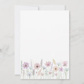 Vintage Pastel Wildflower Meadow Wedding 招待状 (裏面)
