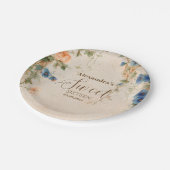 Vintage Pastel Wildflower Sweet Sixteen ペーパープレート (アングル)