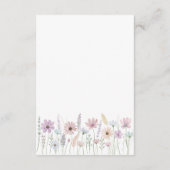 Vintage Pastel Wildflower Wedding Details エンクロージャーカード (裏面)
