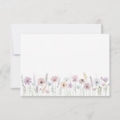 Vintage Pastel Wildflower Wedding RSVP Card (裏面)