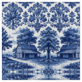 Vintage Pastoral Landscape French Country Pattern  ファブリック (クローズアップ)