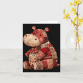 Vintage Patchwork Hip Cute Boho Nursery  カード (黄色い花)