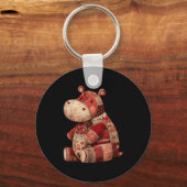 Vintage Patchwork Hip Cute Boho Nursery  キーホルダー (正面)