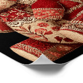 Vintage Patchwork Hip Cute Boho Nursery  ポスター (角)