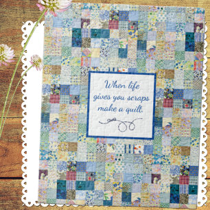 Vintage Patchwork Print Blues ジグソーパズル