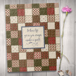 Vintage Patchwork Print Rustic Reds ジグソーパズル<br><div class="desc">Personalize this vintage style patchwork patterned puzzle with your own text for a unique gift. Created in shades of dark reds,  cream and browns for a rustic look with faux zig-zag stitch details. Sweet item for quilters,  seamstresses or anyone with a taste for good puzzle challenges.</div>