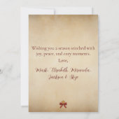 Vintage Patchwork Quilt Christmas  シーズンカード (裏面)