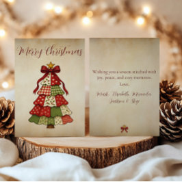 Vintage Patchwork Quilt Christmas  シーズンカード