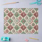 Vintage Patchwork Quilted Christmas Pattern 薄葉紙 (クラフト)