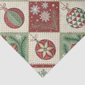 Vintage Patchwork Quilted Christmas Pattern 薄葉紙 (詳細)