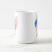 Vintage Patriotic 4th of July Design コーヒーマグカップ (中央)